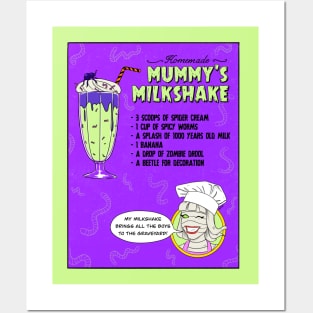 halloween mummy milkshake Posters and Art